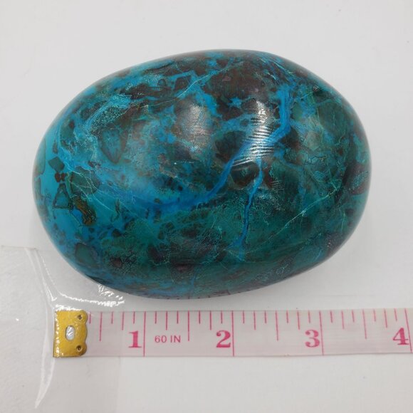 390g 1950ct Peruvian Chrysocolla Polished Mineral Rock Tumbled Stone Green Blue - Picture 7 of 12